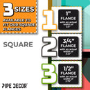 Heavy Duty Square Felt Pad for 3/4 in. Pipe Floor Flange, 3 in. x 3 in. (4-Pack) by PIPE DECOR