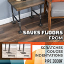 Heavy Duty Square Felt Pad for 3/4 in. Pipe Floor Flange, 3 in. x 3 in. (4-Pack) by PIPE DECOR