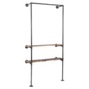 2 Shelf-Wall Mounted Clothing Rack