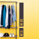 2 Shelf-Wall Mounted Clothing Rack