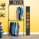 Wall Mounted Double Hung Clothing Rack