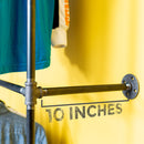 Wall Mounted Double Hung Clothing Rack