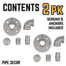 90 Degree Elbow Wall Hook Kit (2 Pack)