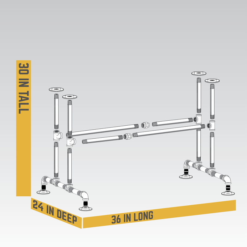 Bridge Kitchen Table By PIPE DECOR