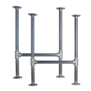 1 in. Heavy Duty H Round Flange Pipe Legs, for Restore Wood Dining Tabletops