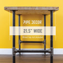 1 in. Heavy Duty H Round Flange Pipe Legs, for Restore Wood Dining Tabletops