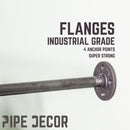 24 in. Industrial Pipe Clothing Rack (Wall Mounted)