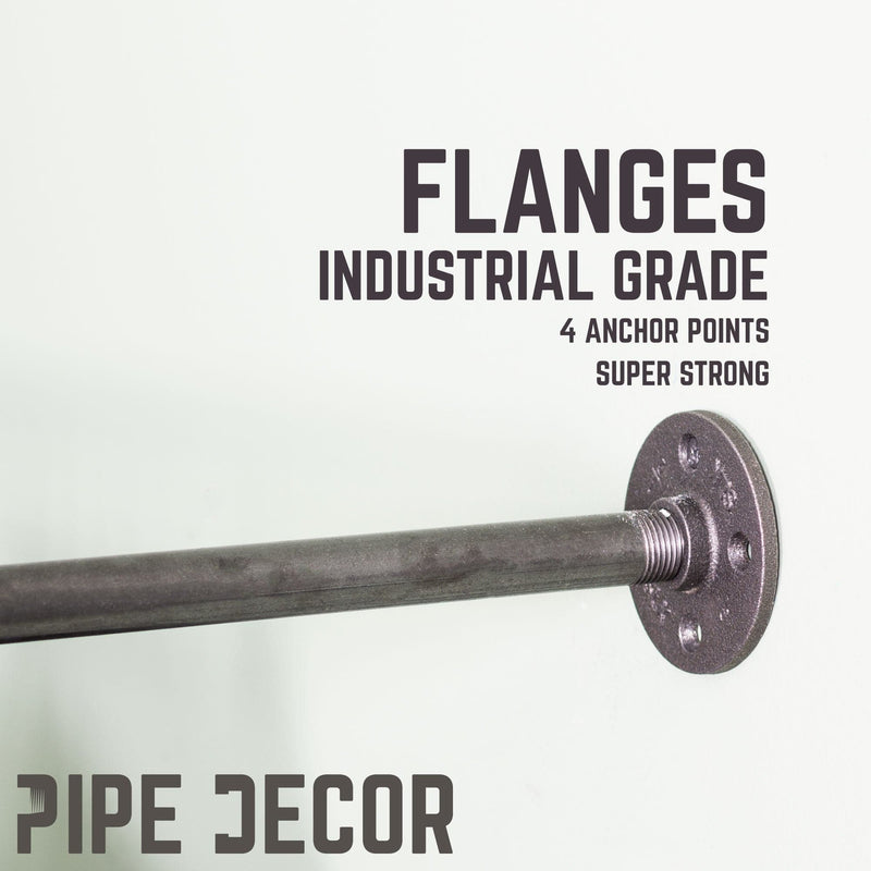 24 in. Industrial Pipe Clothing Rack (Wall Mounted)