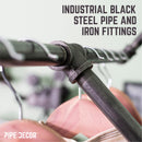 28 in. Tri-flange Wall Mounted Clothing Rack By PIPE DECOR