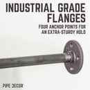 28 in. Tri-flange Wall Mounted Clothing Rack By PIPE DECOR