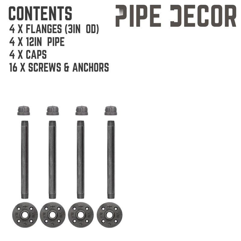 1/2 in. x 12 in. Clothing Hanging Bracket Kit, 4 Pack