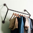 24 in. Quad-Flange Wall Mounted Clothing Rack By PIPE DECOR