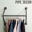 24 in. Quad-Flange Wall Mounted Clothing Rack By PIPE DECOR