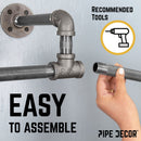 Wall-Mounted Tee-Style Pipe Clothing Rack