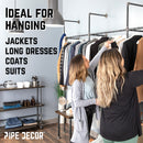 115 in. Wall Mounted Clothing Rack, Triple
