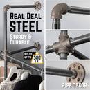 76.375 in. Wall Mounted Clothing Rack, Double