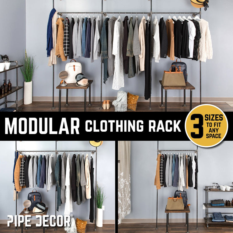 76.375 in. Wall Mounted Clothing Rack, Double, photo 6 of 9