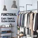 76.375 in. Wall Mounted Clothing Rack, Double