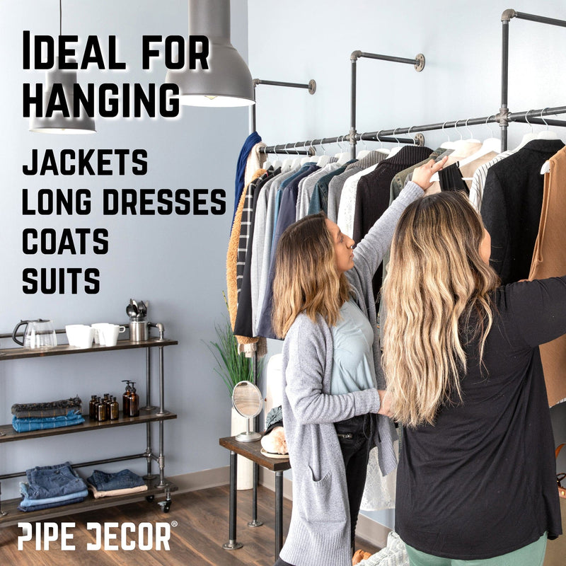 76.375 in. Wall Mounted Clothing Rack, Double, photo 2 of 9