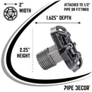 Black Industrial Spigot with Plug (2-Pack)