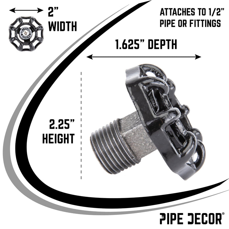 Black Industrial Spigot with Plug (2-Pack)