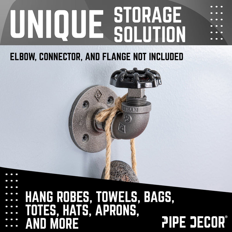 Black Industrial Spigot with Plug (2-Pack)