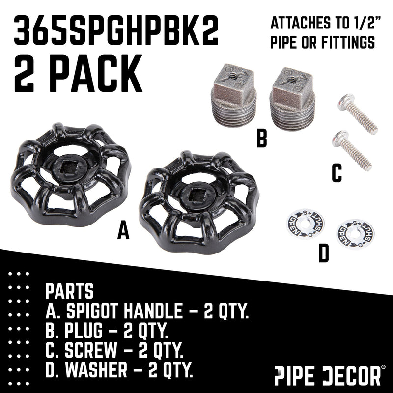 Black Industrial Spigot with Plug (2-Pack), photo 9 of 9