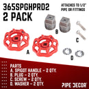 Red Industrial Spigot with Plug (2-Pack)