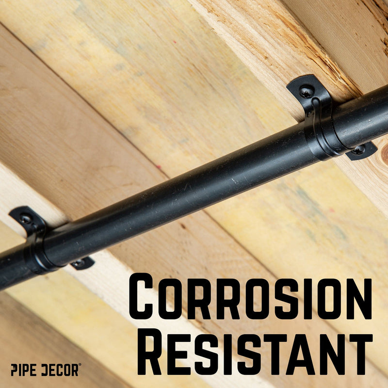 Black Steel U-shaped Pipe Straps for ½” Pipe, photo 5 of 9