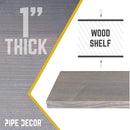 RESTORE Riverstone Grey 36 in. Wood Shelf (Wood Only)
