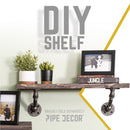 RESTORE Boulder Black 24 in. Wood Shelf (Wood Only)