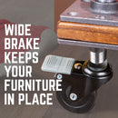 Swivel Caster Wheels for ¾" Pipe (4-Pack)
