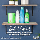 RESTORE Riverstone Grey 24 in. Live Edge Wood Shelf (Wood Only)