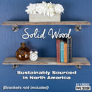 RESTORE Riverstone Grey 36 in. Live Edge Wood Shelf (Wood Only)