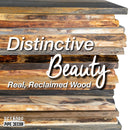 RESTORE Riverstone Grey 36 in. Live Edge Wood Shelf (Wood Only) by PIPE DECOR