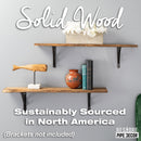 RESTORE Trail Brown 36 in. Live Edge Wood Shelf (Wood Only)