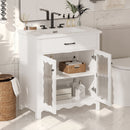 Modern Bathroom Vanity With Tempered Glass Doors by HouseOfZazla