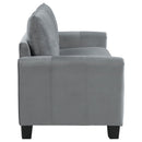 Dixon - Upholstered Sofa With Rounded Arms And Texture - Gray by HouseOfZazla