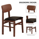 5 Pieces Dining Table Set 1 Dining Table and 4 Chairs Rustic Retro Solid RubberWood Table and Breakfast Upholstered Stools for Home Kitchen Dining Room