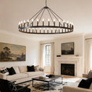 59.1 Inch 36-Light Wagon Wheel Chandelier by HouseOfZazla
