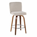 Henry - Contemporary Fixed Height Counter Stool With Swivel With Round Footrest (Set of 2) by HouseOfZazla