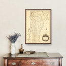 Vintage Map of Vermont 1795