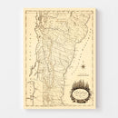 Vintage Map of Vermont 1795