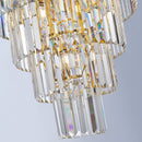 48-Inch Gold Tiered Crystal Tube Chandelier by HouseOfZazla