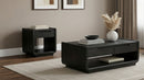Leandro 2-piece Wood Coffee and End Table Set Burnished Black