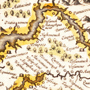 Vintage Map of Virginia 1644
