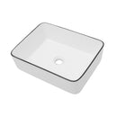 Modern European Style Ceramic Rectangular Vessel Bathroom Sink by HouseOfZazla