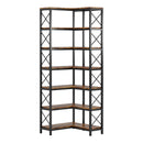 7 Tier Corner Bookshelf, Storage Unit For Living Room by HouseOfZazla