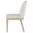 Solano Upholstered Dining Side Chair Beige (Set of 2)