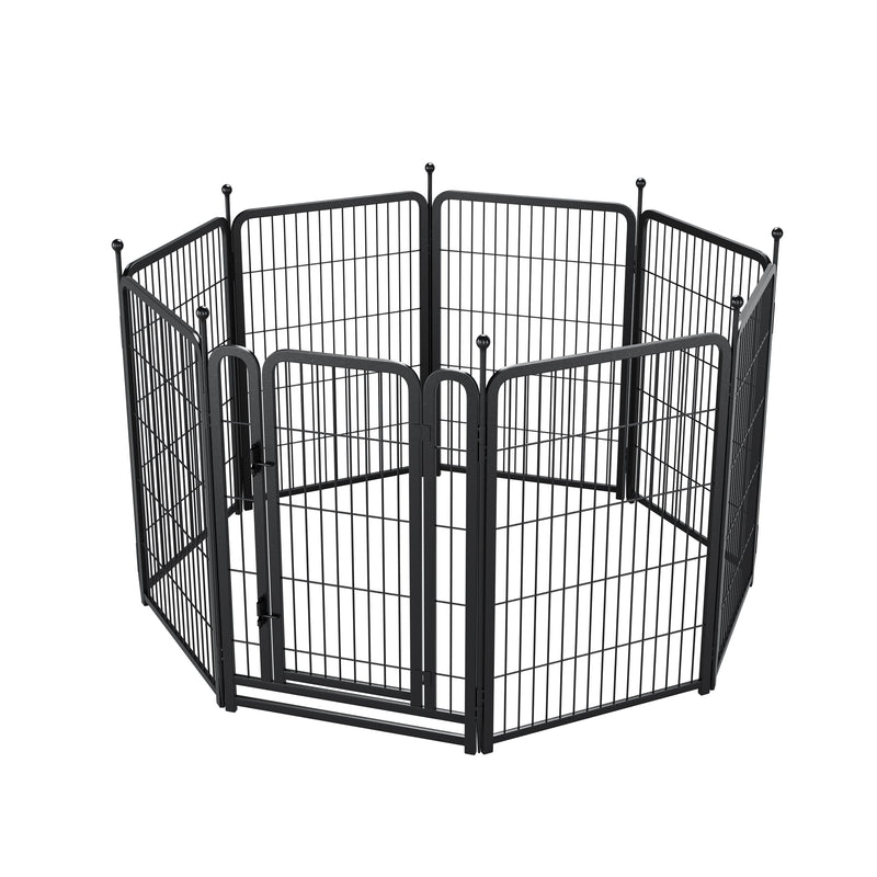 Dog Playpen 8 Panels 40' Height Heavy Duty Dog Fence Puppy Pen for Large Medium Small Dogs Indoor Outdoor Foldable Pet Exercise Pen